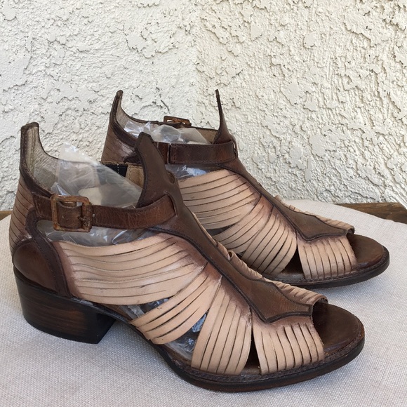 Freebird by Steven Shoes - -SOLD-Freebird Arrow Leather Huarache Sandals 9